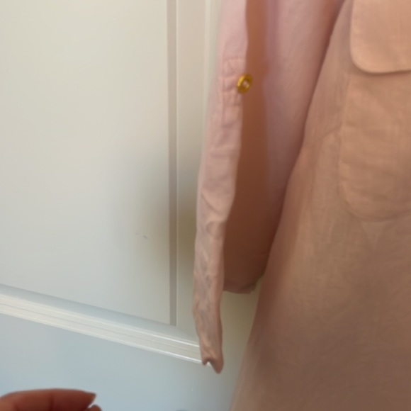 Ellen Tracy linen blouse. Pink. Size L. - Picture 3 of 3